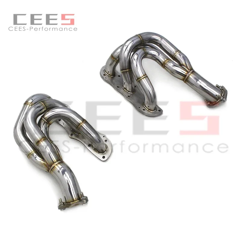 CEES Exhaust Manifold Catalytic Converter Without Catalyst Exhaust Pipe for Porsche Boxster/Cayman 987/987.2 2008-2012