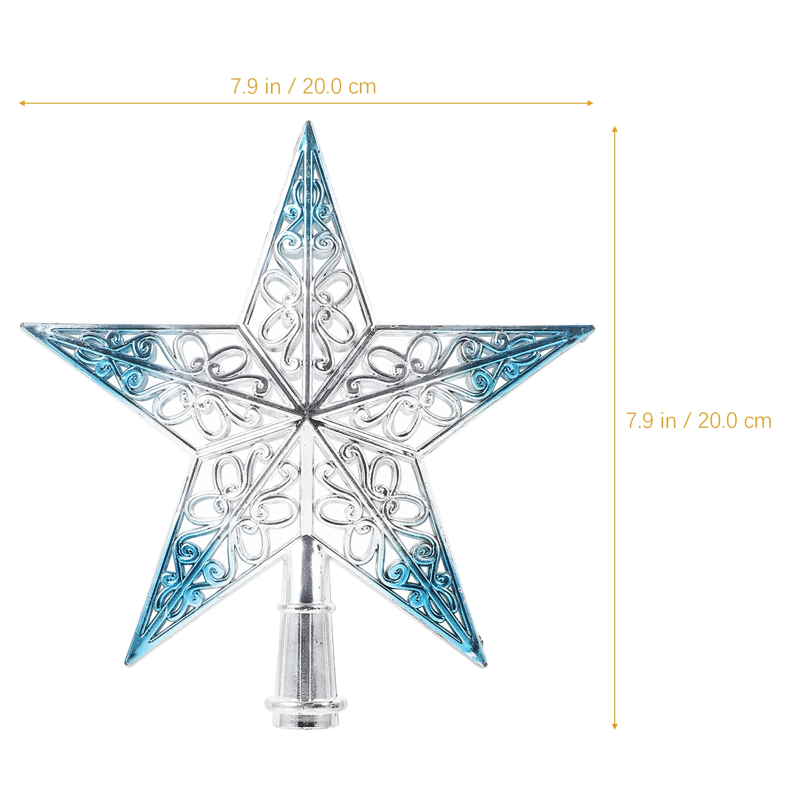 1 PC Christmas Tree Star Topper ตกแต่งพลาสติก Star Tree Topper Xmas Tree Hollow OUT Topper Star