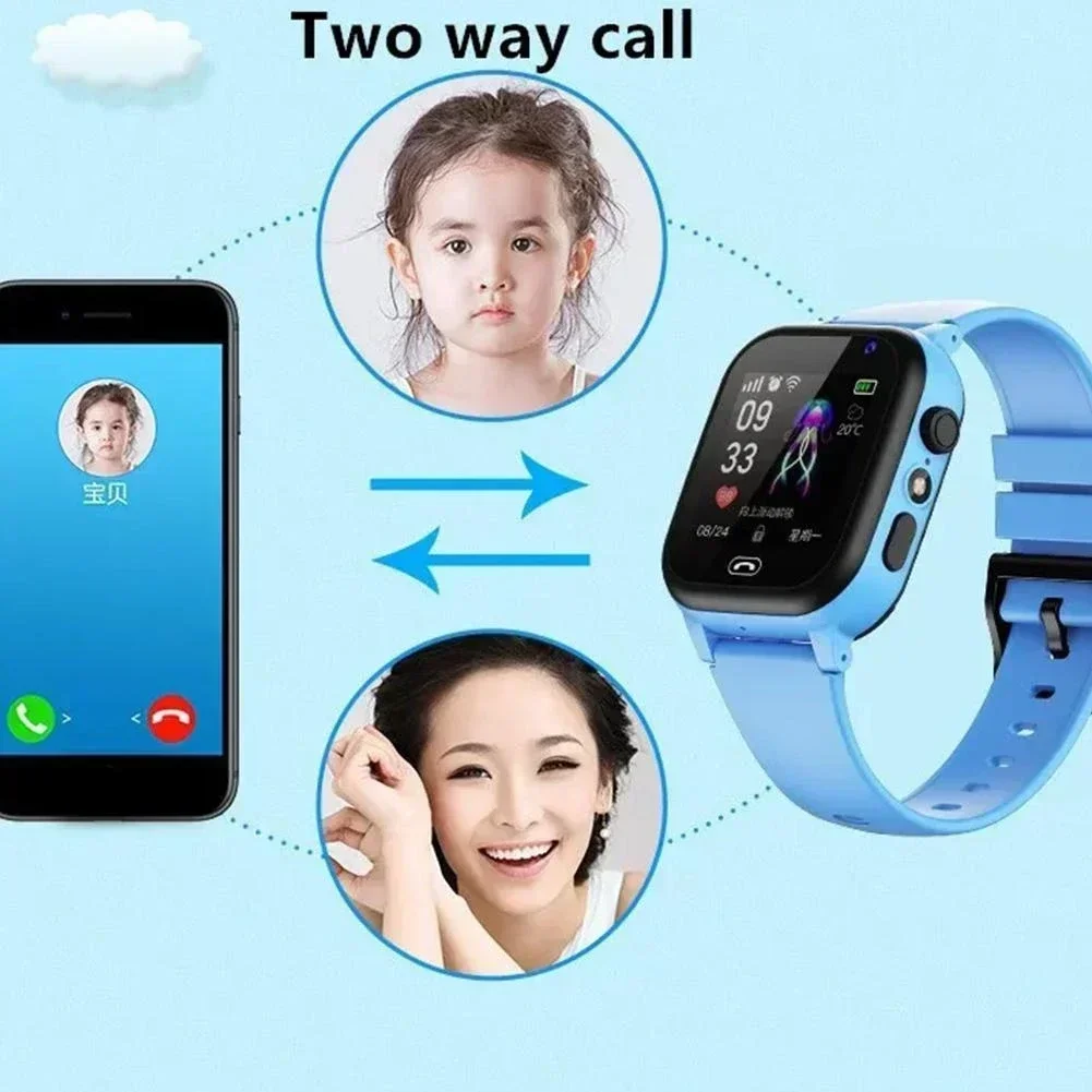 2024 Kids  Smart Watch Sim Card Video Call SOS GPS Location Phone Watch Camera Location Tracker Waterproof Child Smartwatch