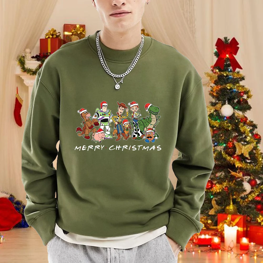 

Мужской новый рождественский пуловер «История игрушек», повседневная негабаритная толстовка «Вселенная рождественская рождественская толстовка, топ