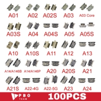 100PCS USB Charger Dock Charging Port Connector For A01 A02 A03 A04 A05 A10 A10s A11 A20s A21s A21 A31 A34 A52 A53 A72 A70 A50S