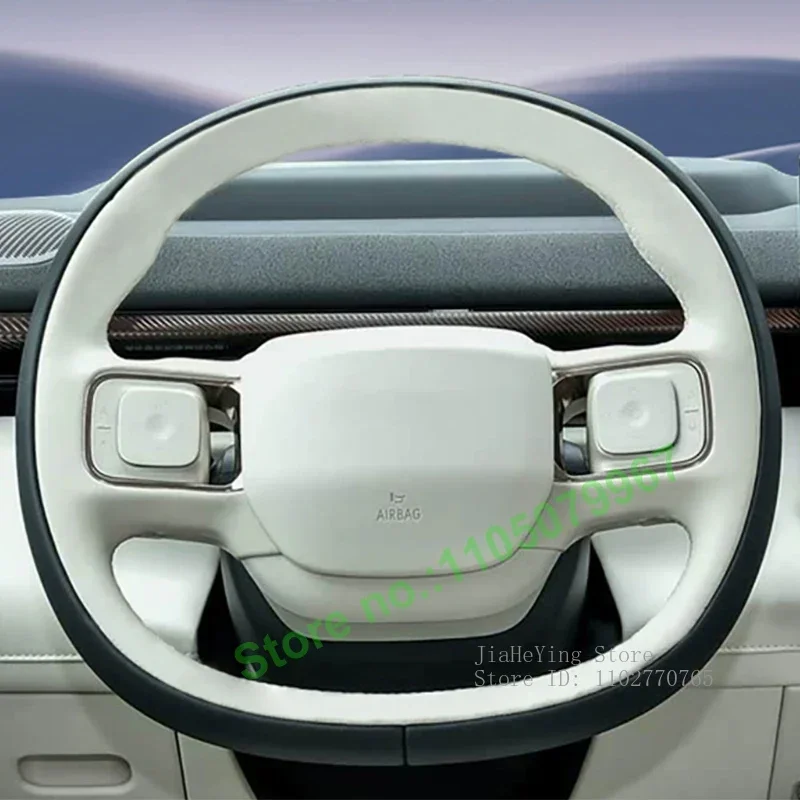 

DIY Hand-Stitched Non-slip Durable PU Carbon Fiber Leather Car Steering Wheel Cover for LYNK&CO 900 Interior Accessories