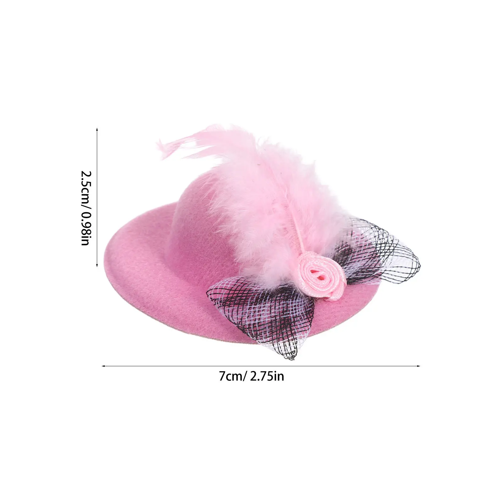 5Pcs Mini Top Hats for Crafts Small Lightweight Hat Ornaments Perfect for Dollhouse Cosplay Hair Accessory Mini Hats
