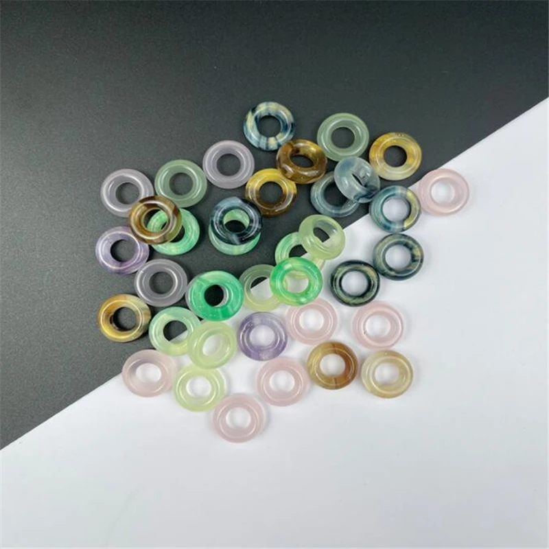 

New Imitate shell 16mm acrylic bead charm acetic acid round rings connectors for diy earrings hairpin jewelry making accessories