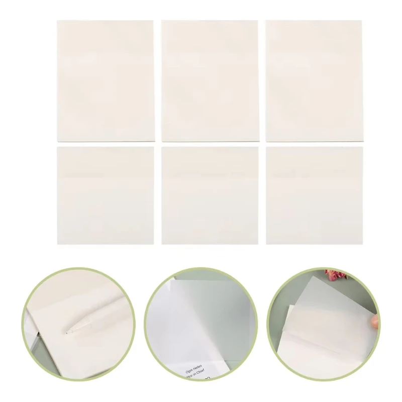 Bloc de notas transparente portátil y reutilizable para mascotas, 50-150 hojas, para lectura, notas, libros, catálogos, archivos, resaltado