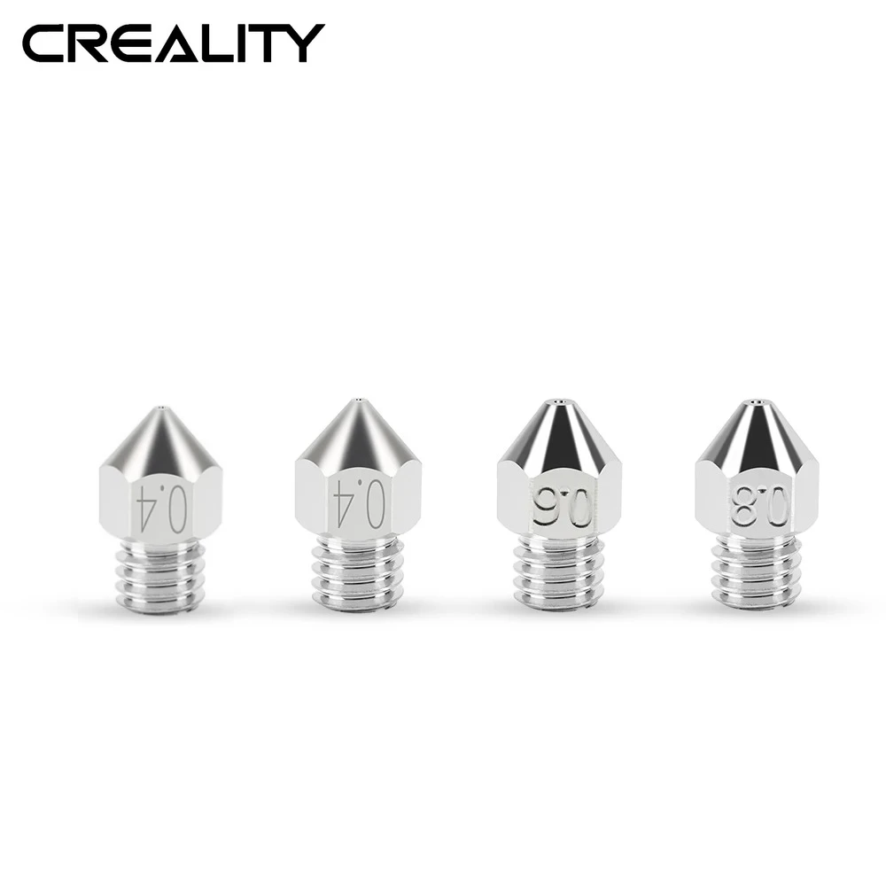 Creality MK8 Plated Copper Nozzle Durable Non-stick High Performance M6 Thread For 3D printers For CR10 Hotend ENDER3