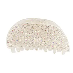 Spark Rhinestones Hair Claw Clip for Women Girls Classic Acetate Hair Accessory Ornament Jewelry for Ponytail Holder