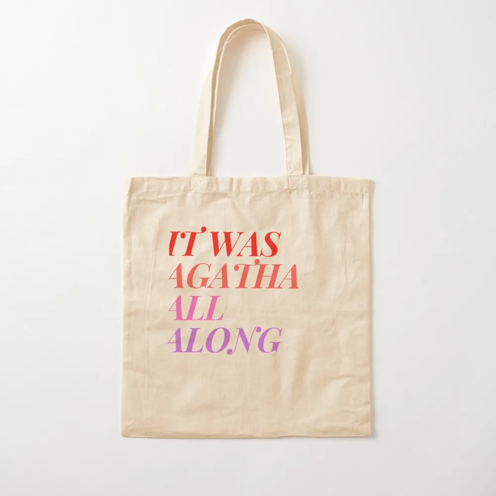 IT WAS AGATHA ALL ALONG Tote Bag Women's shopper bag hand bag ladies shopping bags foldable personalized tote