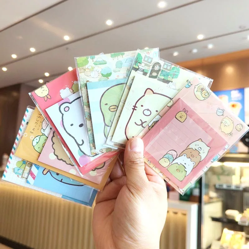 40pcs/lot Cartoon Corner Animal Memo Pad Sticky Notes Kawaii Stationery Label Notepad Planner Sticker Post School Supplies