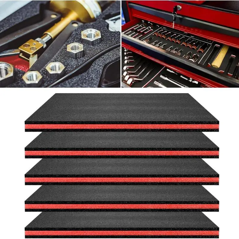 3pcs Tool Box Foam Polyethylene Tool Foam Inserts CasesEPE Foam For Organizer Cases Drawer LinerCamera Toolbox Storage Shadow·
