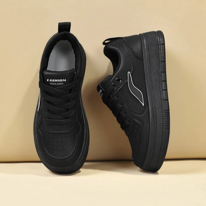 

Autumn Women's Flat Low-top Round-toed Fashionable Simple Solid-color Large-sized Vulcanized Casual Sneakers with Straps