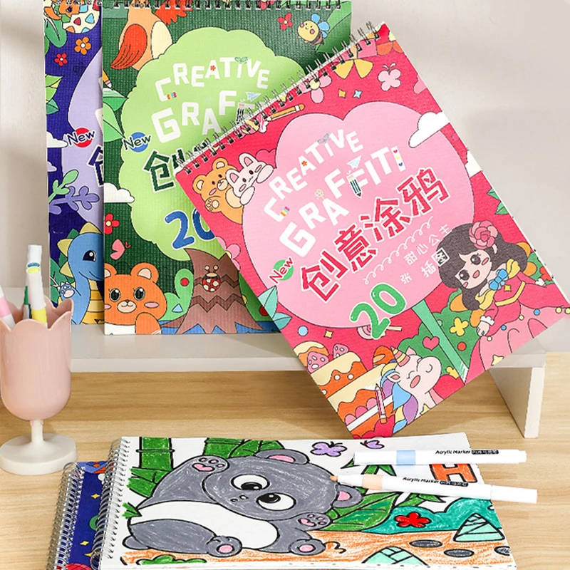 

Kids Creative Coloring Book Montessori Busy Book Drawing Quiet Book For Child Early Educational Toy Gifts Toddlers Learning Toy