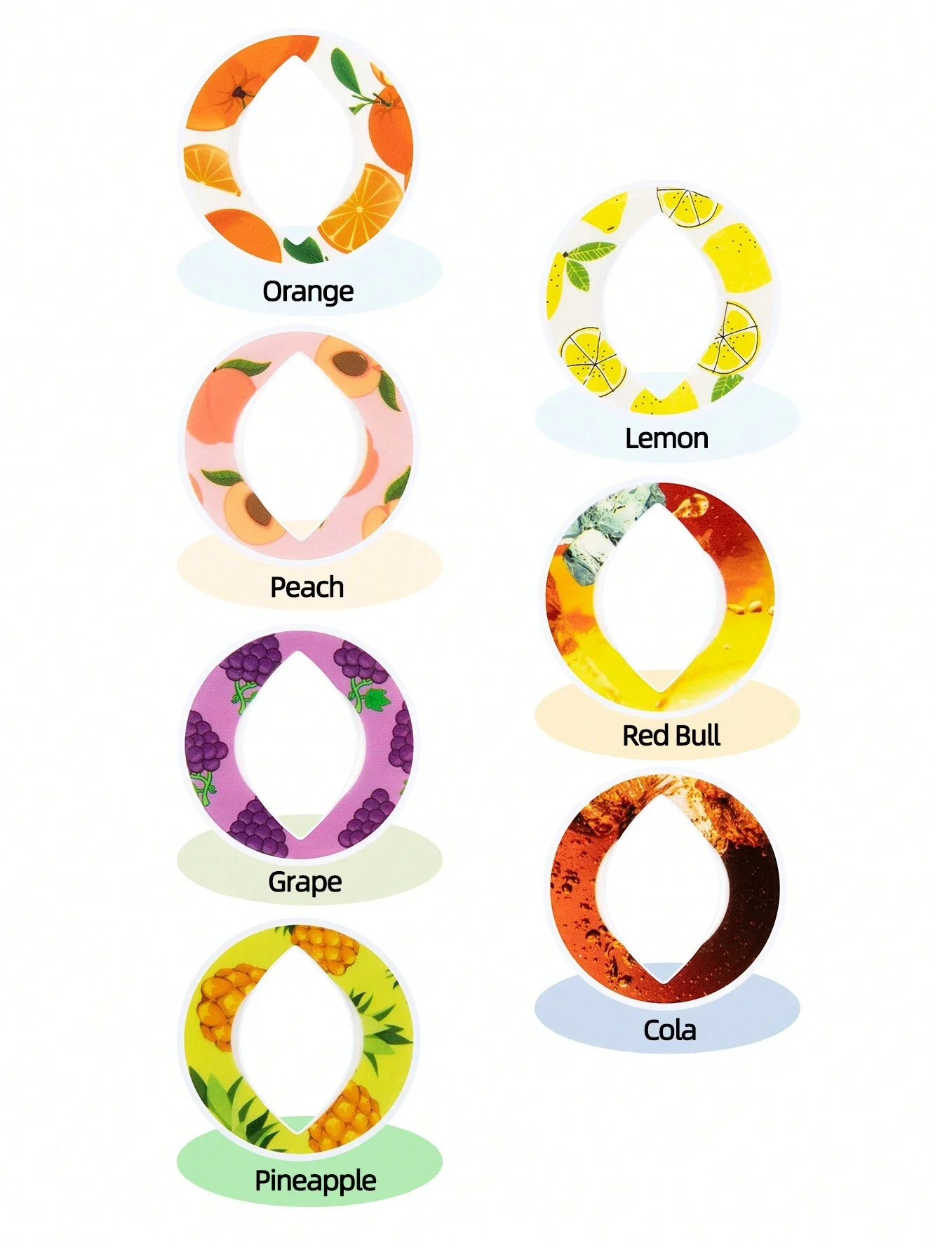 1 قطعة البيضاوي مشروب فواكه نكهة جراب الإبداعية 0 السكر 0 نكهة السعرات الحرارية الدائري لزجاجات المياه البلاستيكية أكواب مياه رياضية اكسسوارات