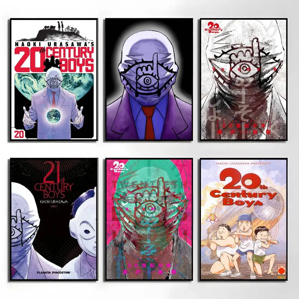 Póster de anime popular del siglo XX para niños, pegatina impresa, arte de pared impermeable para sala de estar, dormitorio, decoración del hogar, 1 ud.