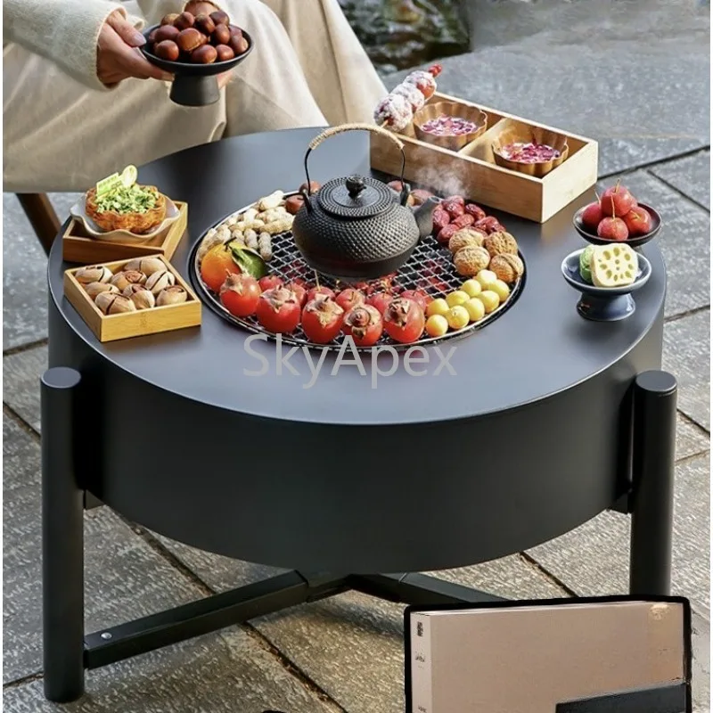 Winter Tea Roasting Stove Set - Full  Kit Portable Smokeless Lightweight for Indoor Home Garden BBQ Table Heating Picnic Camping