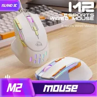 Free Wolf M2 Game Mouse RGB Luminous 12800DPI Adjustable Macro Definition Customized Games Office Desktop Laptop Peripheral