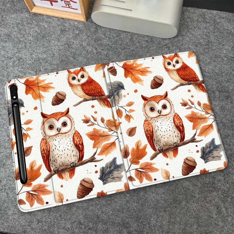 

Cartoon owl design art Tablet Case For Samsung Galaxy Tab S7 S8 S9 S10 FE Plus Lite 11 12.4 13.1 Inch