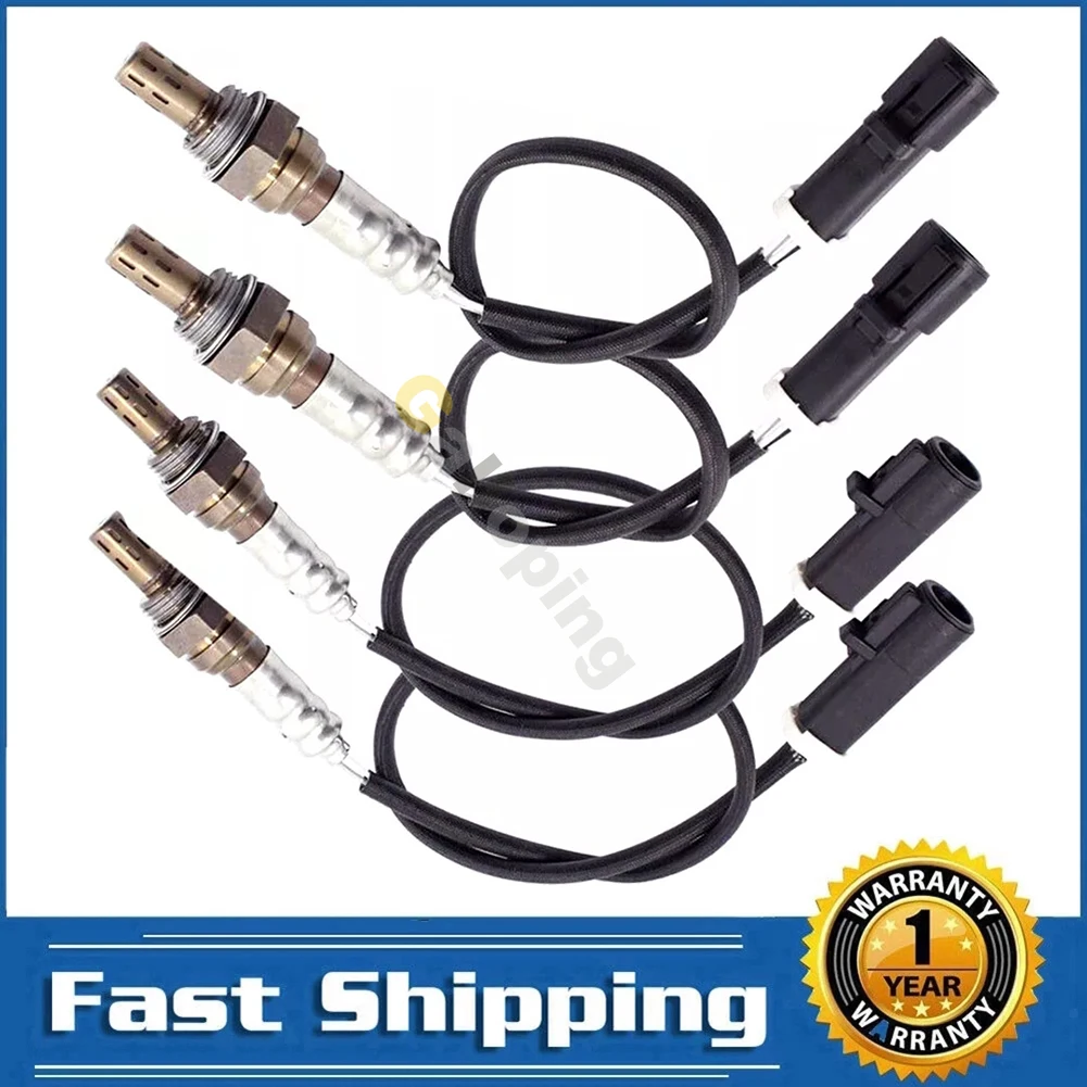 4x O2 Oxygen Sensor 1 2 Bank 1 2 for Ford Windstar 1995 1996 1997 1998 1999 2000 2001 2002 2003 3.8L 1995 - 2000 3.0L Front Rear