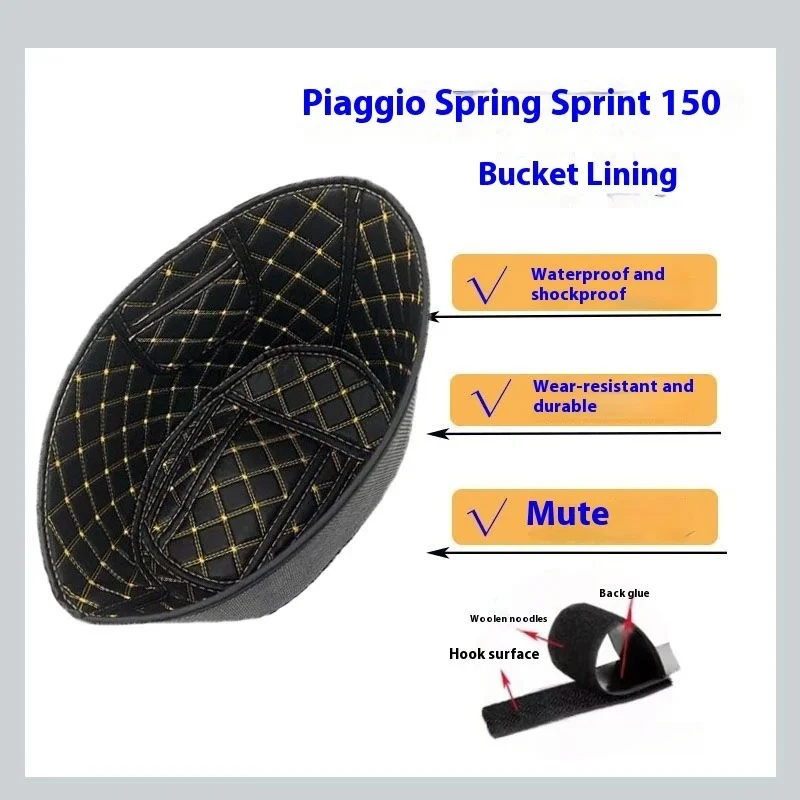 For Vespa Sprint Primavera 150 Motorcycle Storage Box Liner Luggage Tank Cover Seat Bucket Pad Detachable Inner Liner Lining