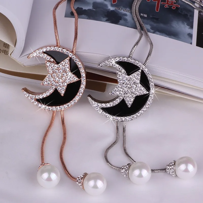 

Star and moon tassel sweater chain, versatile and fashionable, long moon necklace