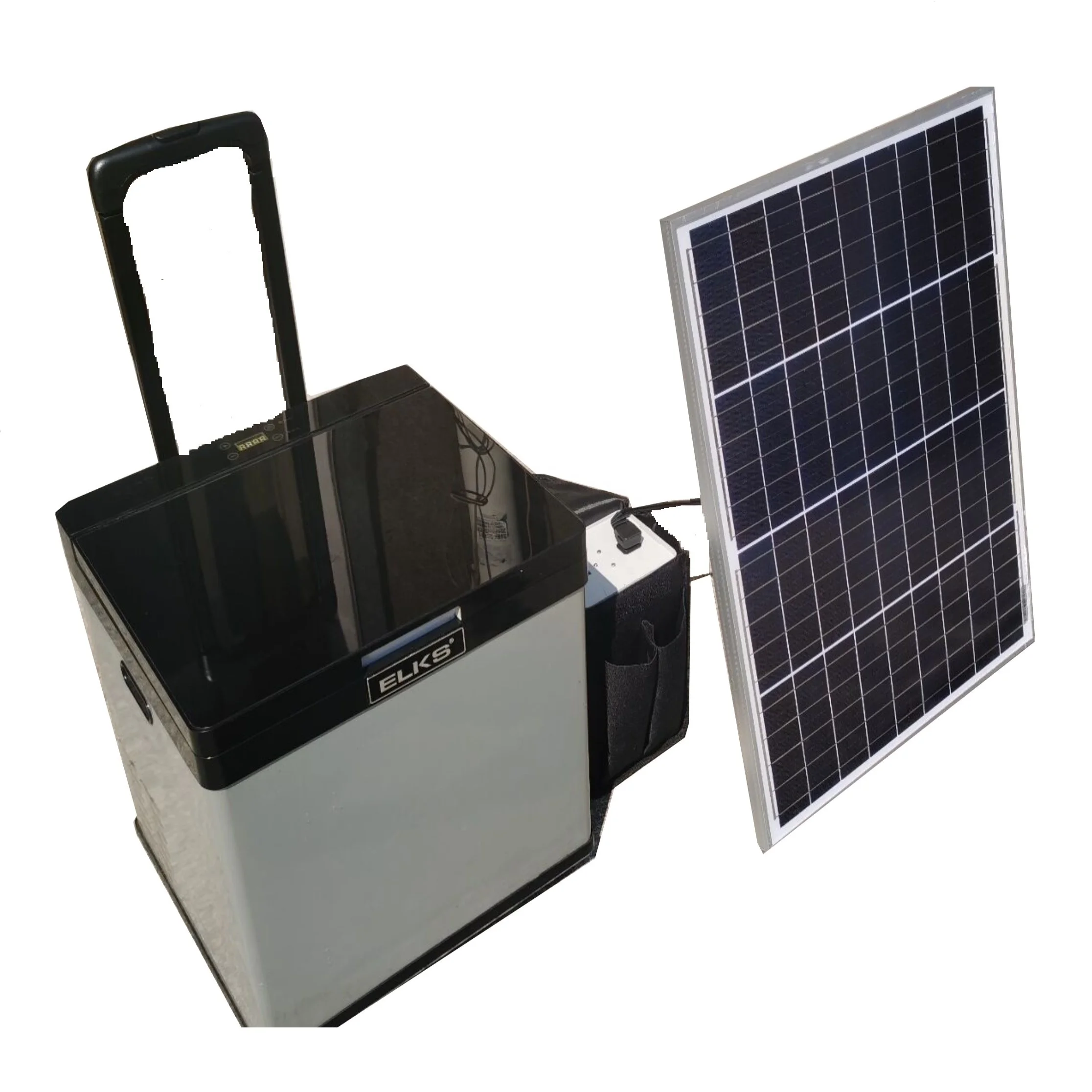 Newest Solar Electric Cooler  60L Portable Refrigerator 12V 24V 100 -240V Compressor Fridges for  Car with Camping Outdoor Great