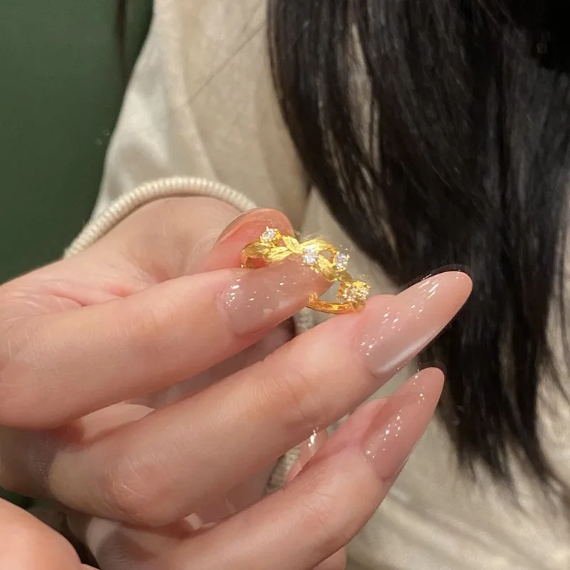 خاتم إكليل ذهبي فاخر وخفيف الوزن للنساء بتصميم متخصص ومتعدد الاستخدامات لفتح المجوهرات #3