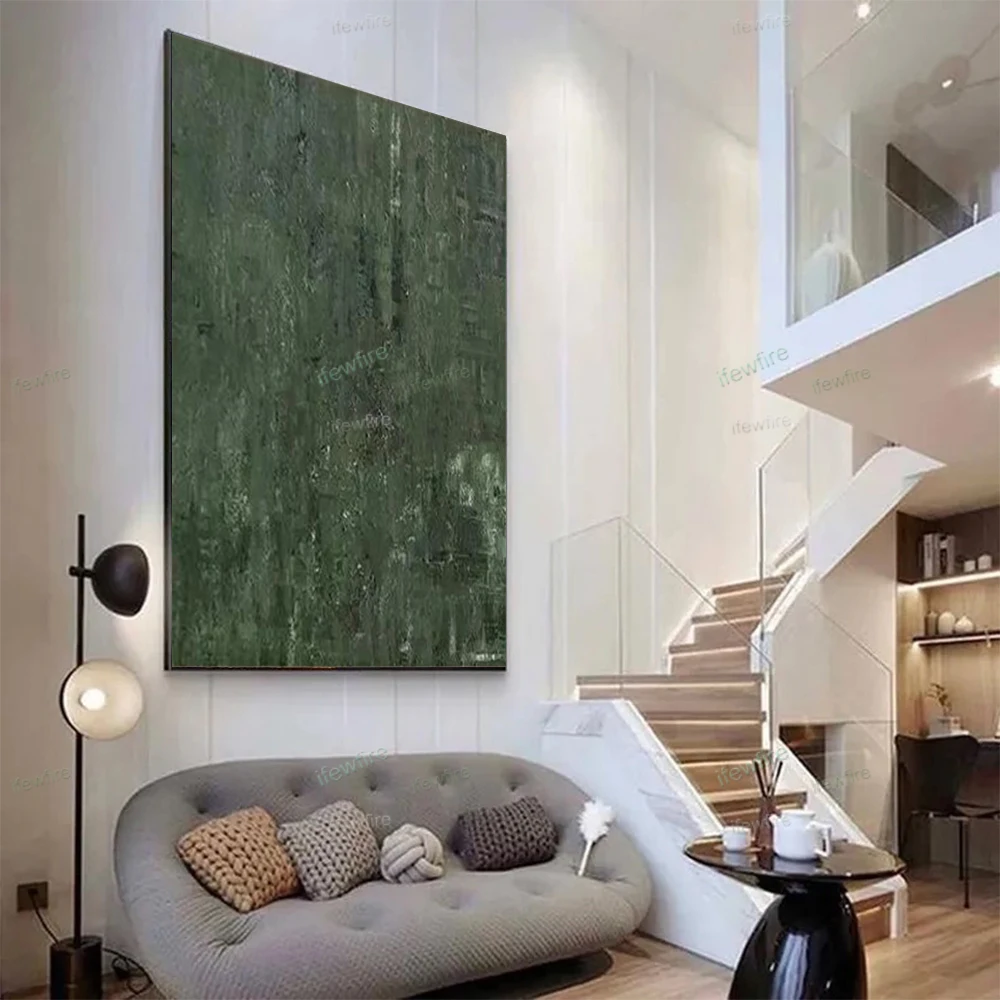 Hand-Painted Canvas Poster Modern City View Abstract Golden Thick Oil Paintings Wall Art Pictures For Home  Living Room Decor