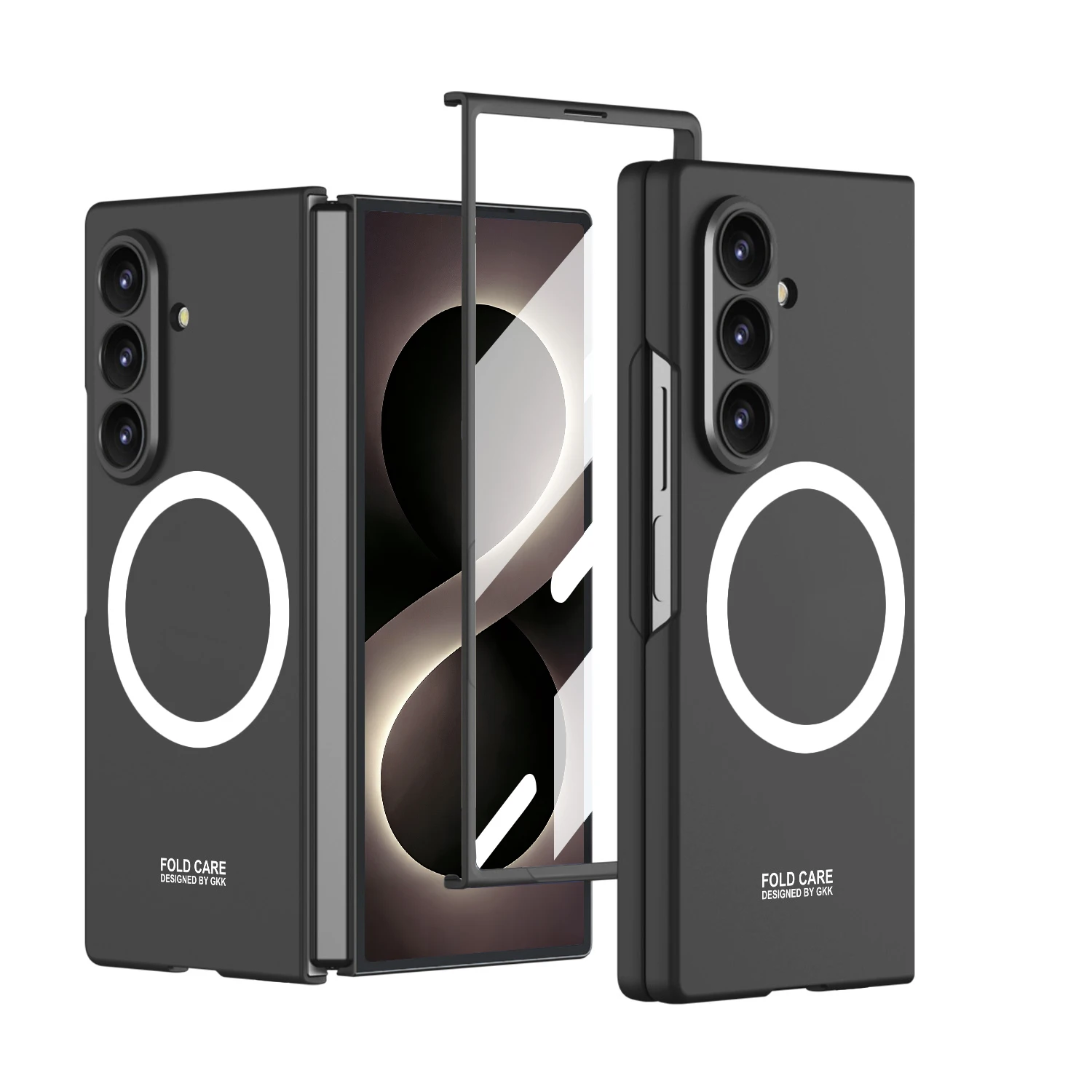 For Samsung Galaxy Z Fold 8 Ultra Case Magnetic Wireless Charging Skin-Friendly Matte With Tempered Film Shockproof Hard Cover
