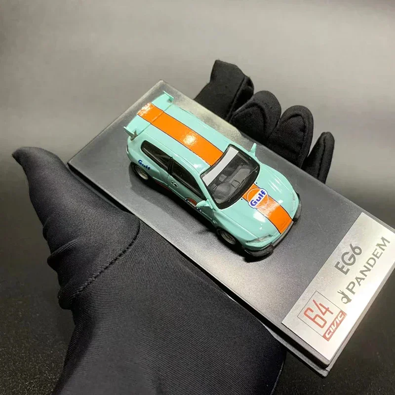 OneModel 1:64 Model Car EG6 Rocket Bunny Alloy Die-cast Vehicle - Gulf Coating