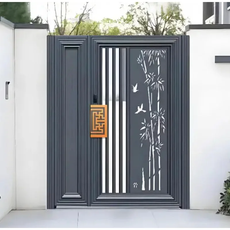 custom.JGN Modern Swing Iron Gate with Powder Coating Durable Design House Backyard Exterior