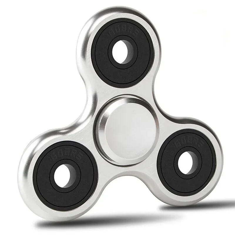 Liga de alumínio Triângulo Mão Spinner, Fidget silencioso, Rolamento Turn por 6 minutos, Brinquedo adulto, Escritório Stress Relief, R188