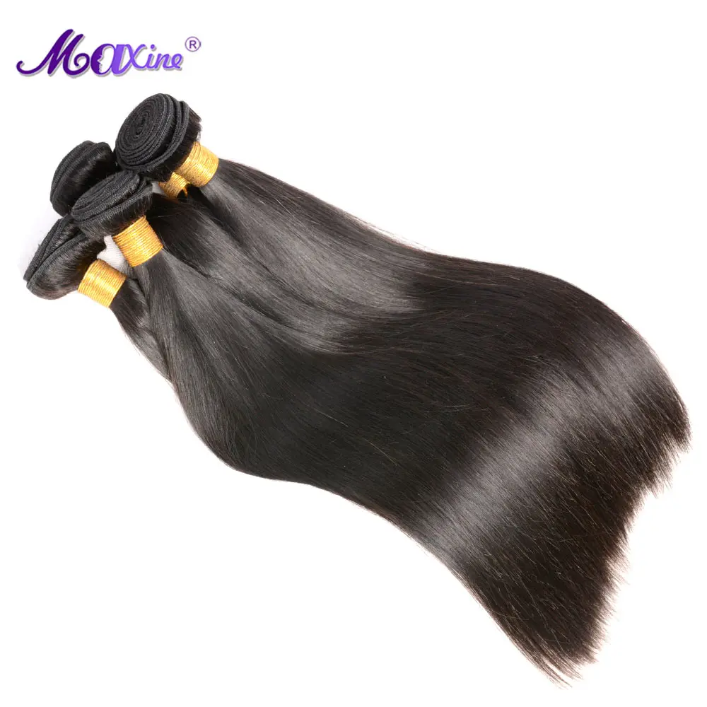 Straight Human Hair Weave Bundles 30 32 Inch Straight 100% Raw Indian Human Hair Bundles Remy Hair Extensions 3 4 Bundles Hair