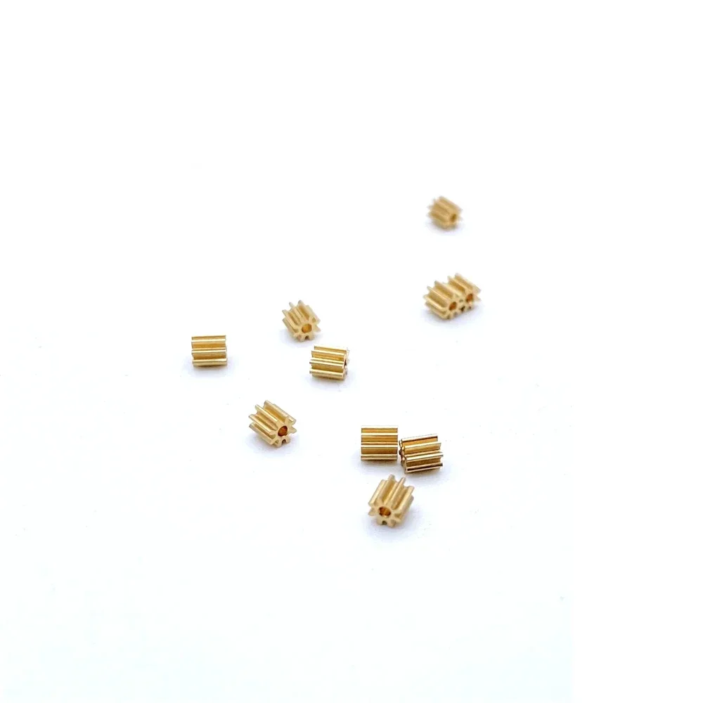 10 Chiếc 0.3M 8T Mini Đồng Gear 0.98 1Mm Đường Kính Lỗ Tự Làm Đồ Chơi Nhỏ Mẫu RC Máy Bay