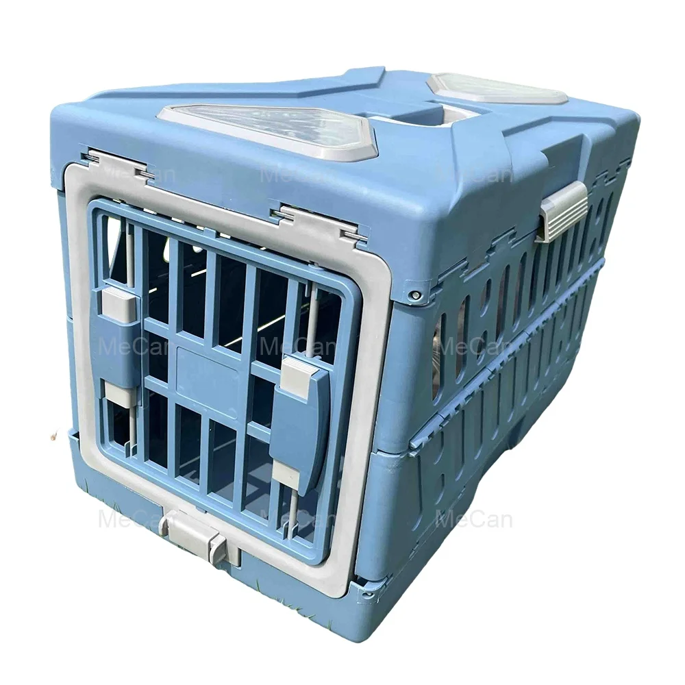 Pet Dog Cat Carrier Airline Approved Box Outdoor Travel Products Plastic Foldable Pet Carrier