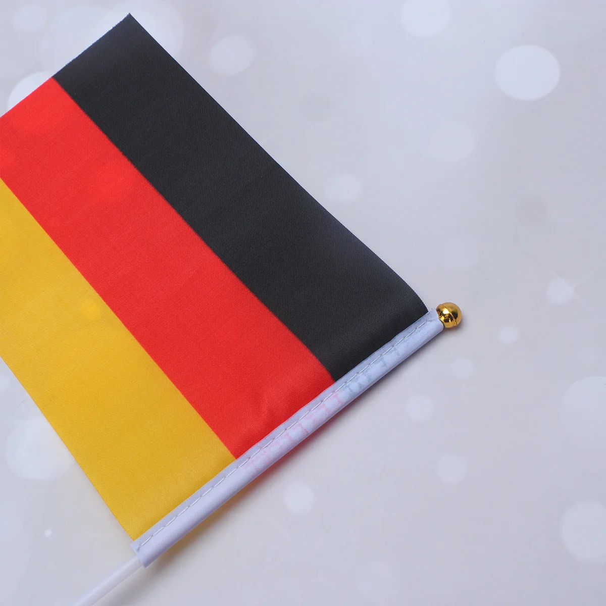 

12Pcs Desktop Flag with Base Lightweight Vivid Color Polyester Plastic Table Decor for Home Office Party