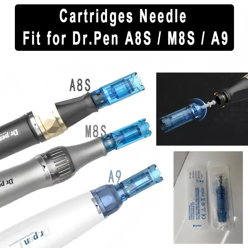 10/20/50/100Pcs Dr Pen A8S Needle Cartridge Microneedling Bayonet Dr Pen M8S Replacement Stamp 12 18 24 36 42 Pin Nano