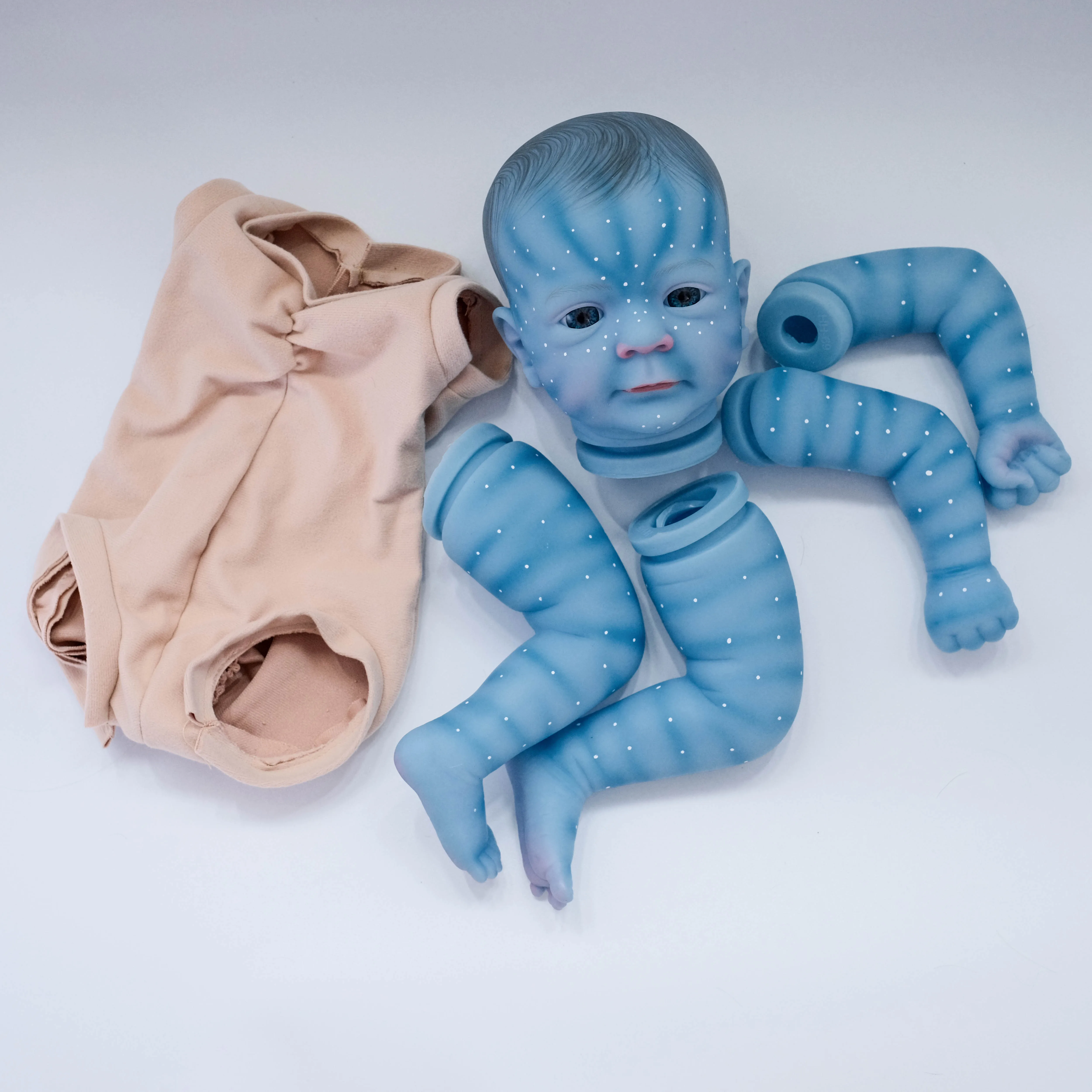 NPK 18 นิ้ว Fecilia Avatar Woodland เหมือนจริง Reborn ตุ๊กตาชุด-ทาสีตุ๊กตาที่ยังไม่เสร็จสําหรับ DIY ของเล่น Crafting