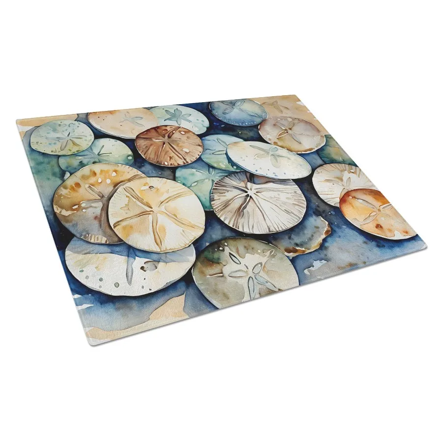 

NEW Sand Dollars Glass Cutting Board Drative Tempered Glass Kitchen Cutting and Serving Board Large Size Chopping Board