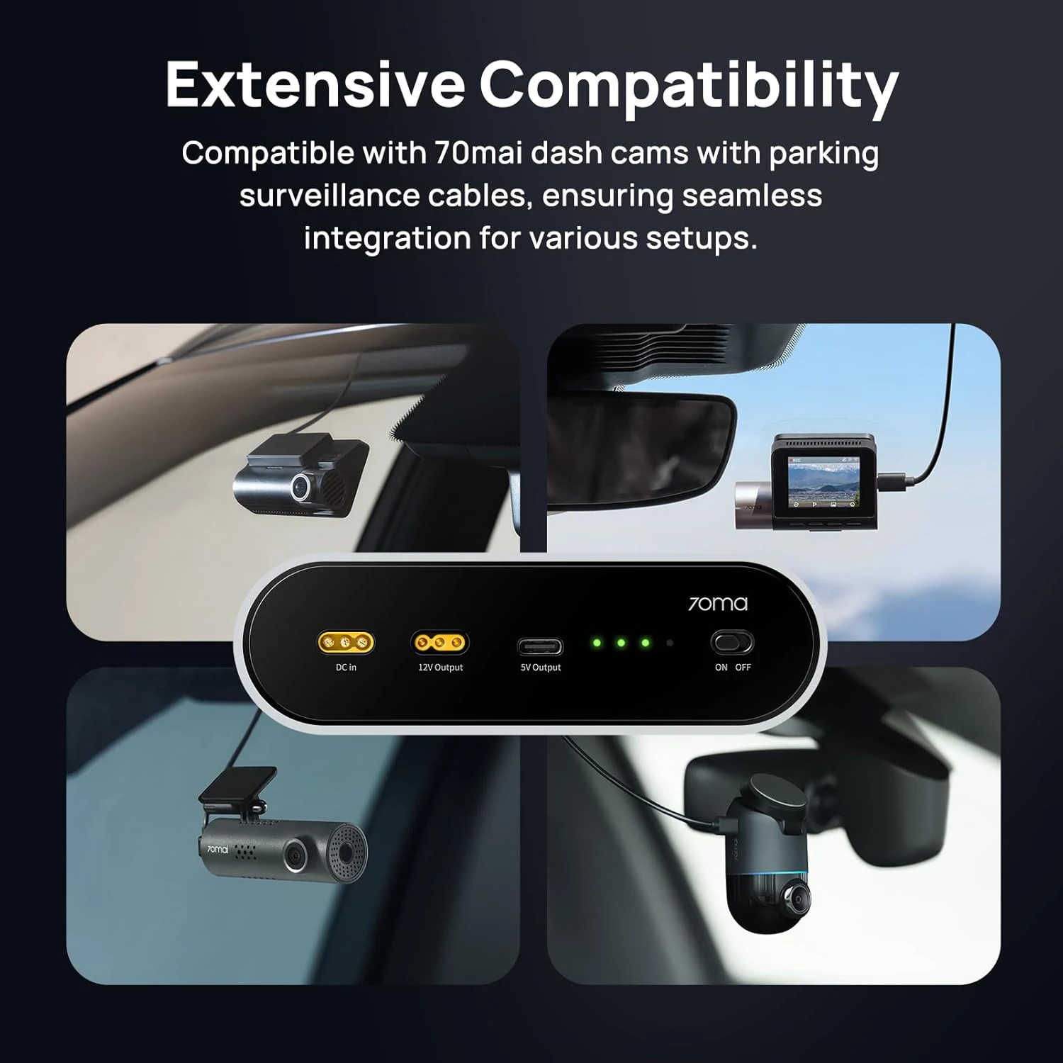 NEW for 70mai Dash Cam Battery 96Wh LiFePO4 Backup Power for 70mai A810S / T800 / A810 Lite / A900 / X800 / T800E / A900 Ultra