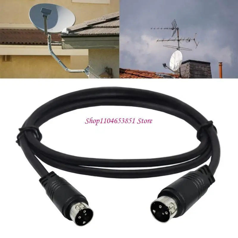 

3 Pin DIN Male Adapter Cord Auditory Connectors Cable Soldered Pins