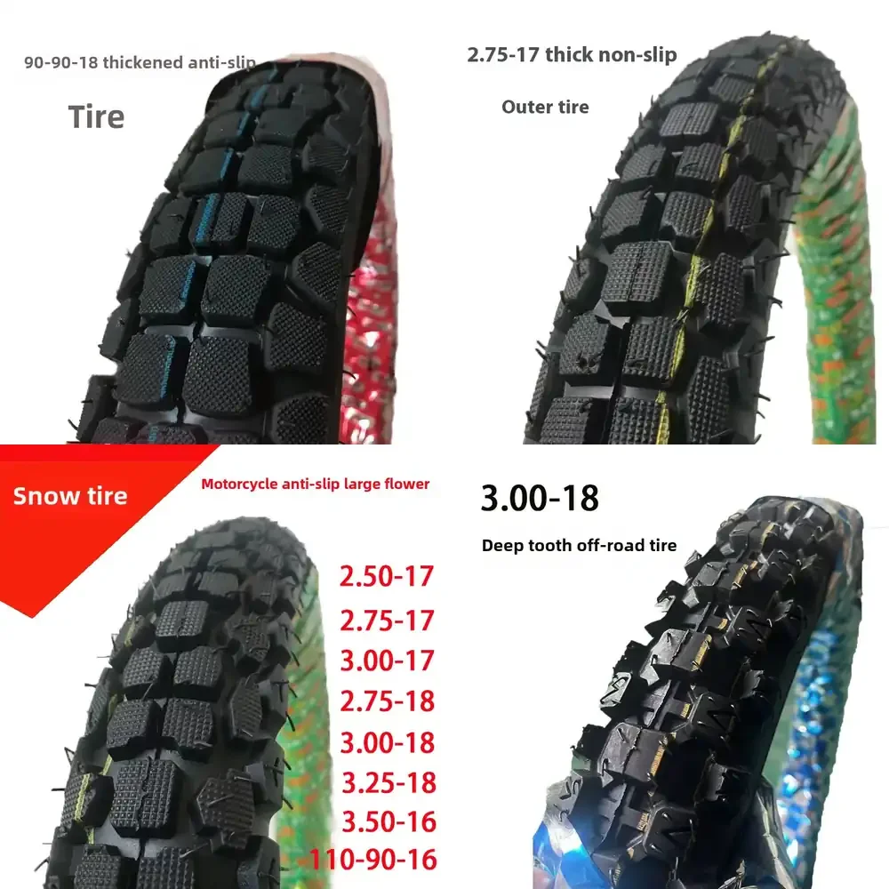 

Anti-Slip Motorcycle Tubeless Rear Off-Road Tire Natural Rubber Tube Casing with TR4 Valve