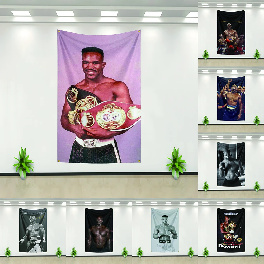 

E-Evanders Holyfield Flag Boxer Banner 3x5ft Wall Hanging Covering Concert Flag Background Wall Tapestry Bedroom Decoration