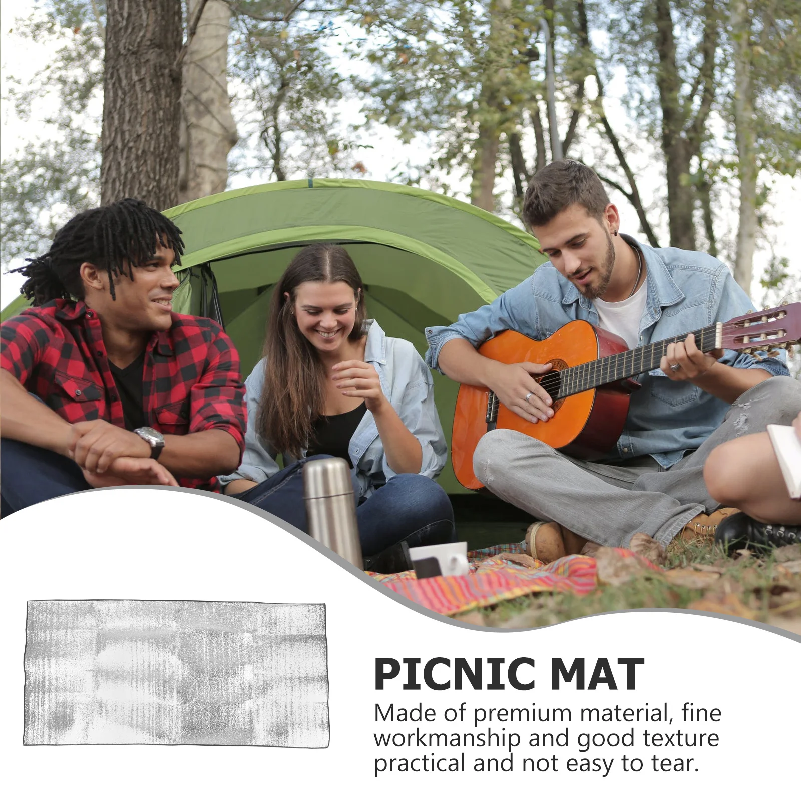 

Thickened Moisture Proof Outdoor Picnic Mat Foldable Large Beach Blanket Portable Camping Mat Lightweight Outdoor Blanket