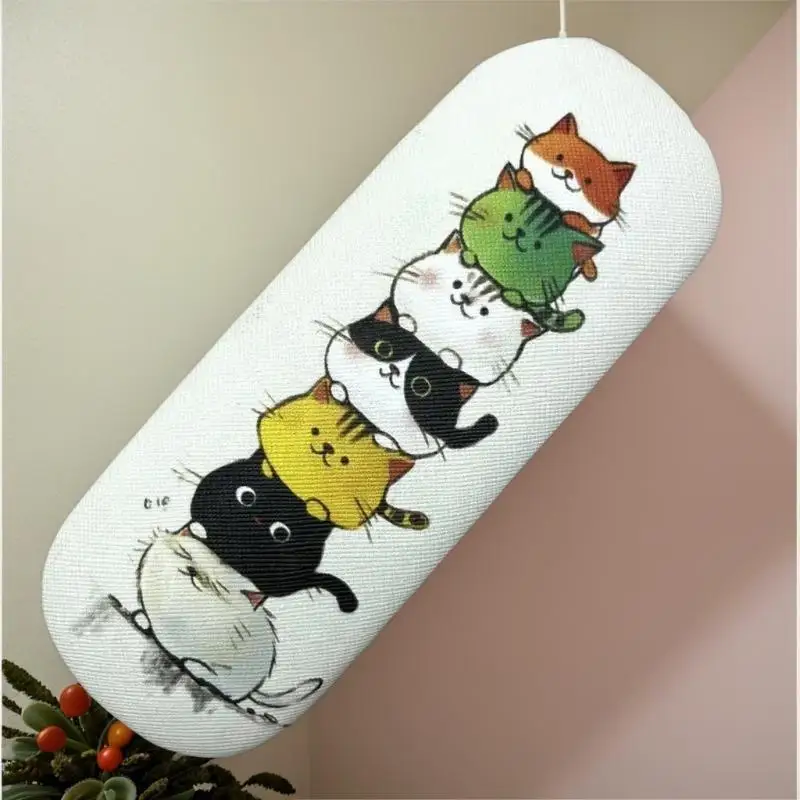 1Pcs Stylish And Convenient Sunglasses Storage Box Cute Round-Headed Cat-Themed Contact Glasses Case For Storing Prescription