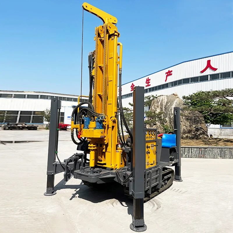 Portable Hydraulic Crawler Core Borehole Pneumatic 150m/180m/200m/300m Water Well Drilling Rig Machine