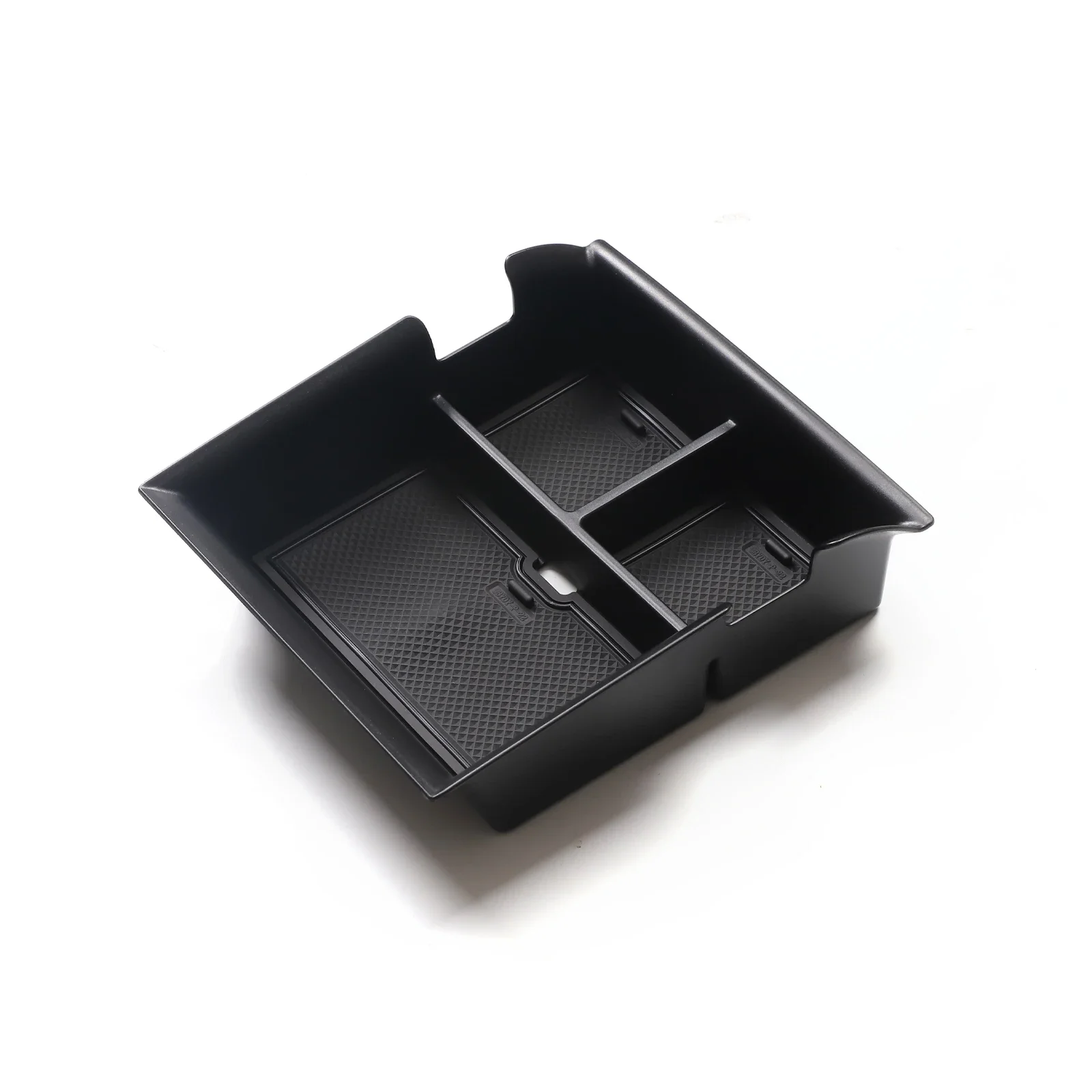For BYD Atto3 2022-2026 Armrest Storage Box ABS Center Console Tray Organizer Interior Accessories Tidying Black 4