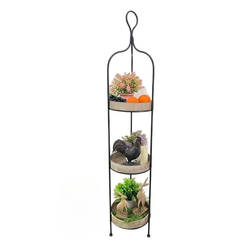 American multi-layer shelf living room floor-to-ceiling flower stand balcony succulent green dill