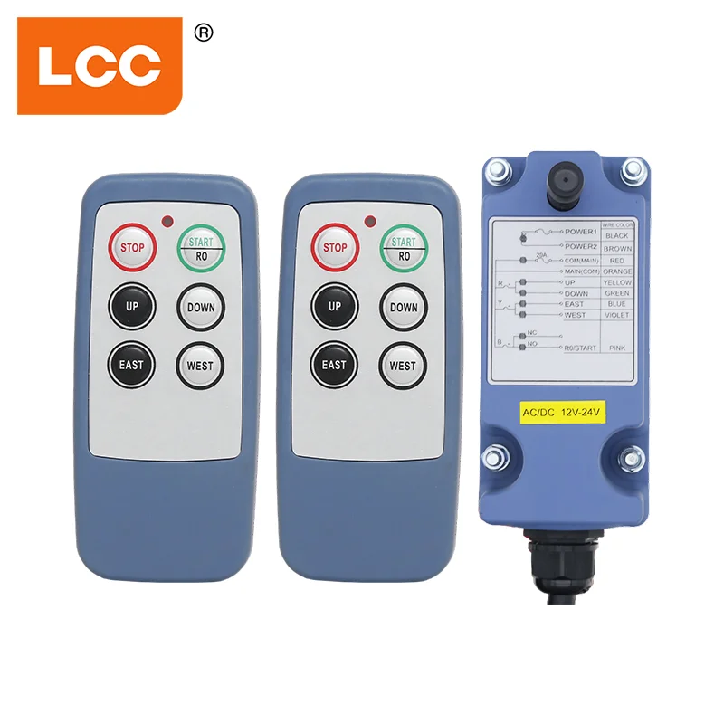 4-button Single Step 12V 24V SAGA1-L6 Garage Hoist Wireless Remote Control For Crane