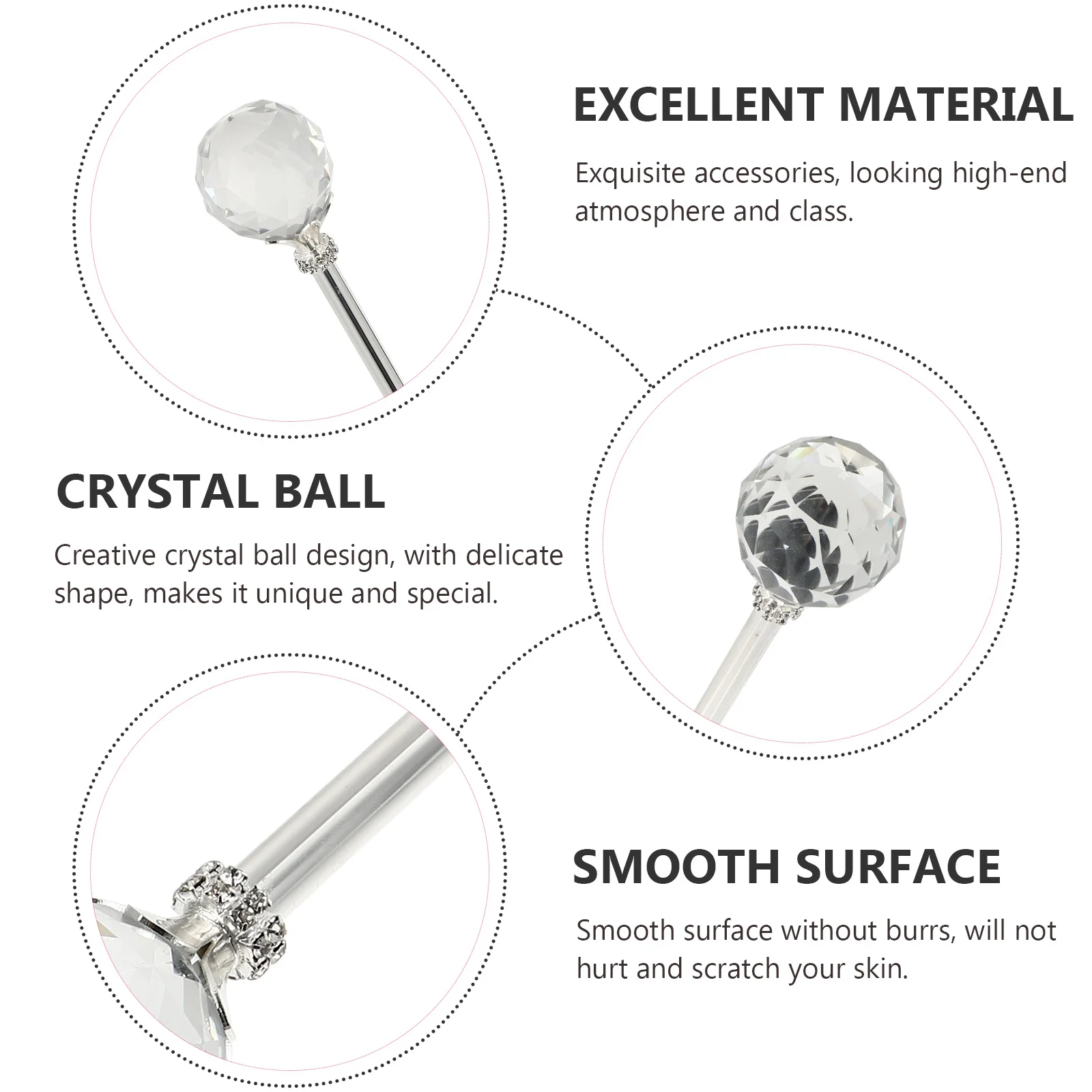 

1Pcs Crystal Ball Walking Cane Halloween Cosplay Costume Prop Scepter Decorative Stick Party Role Play Accessory