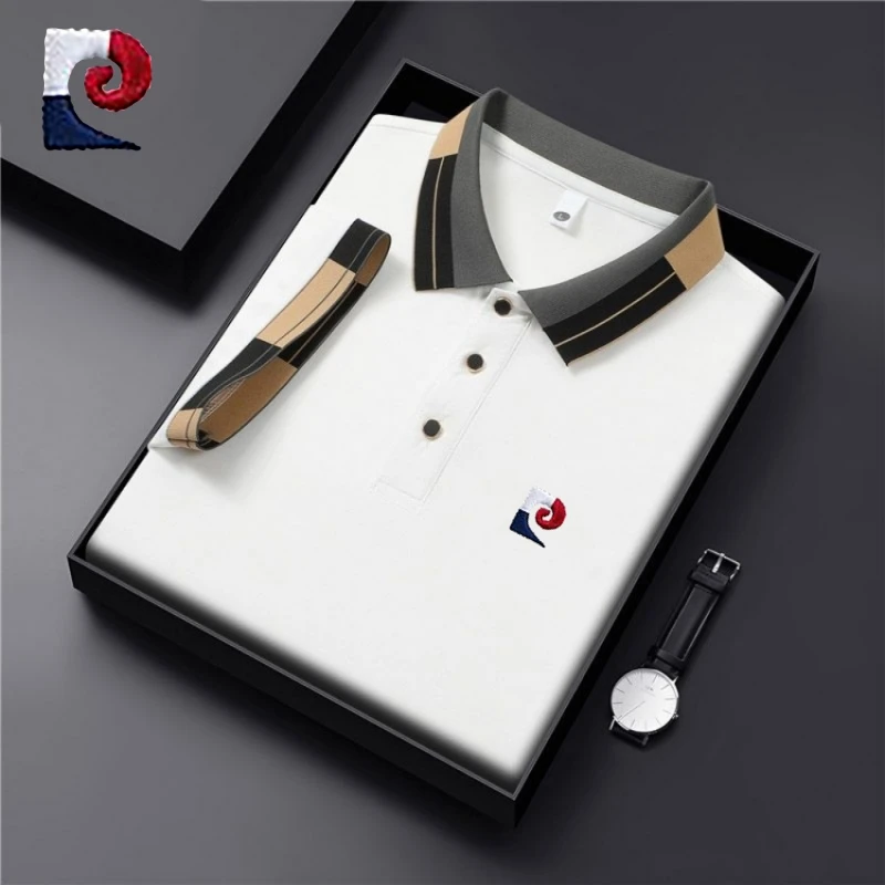 

Summer men's high-quality short sleeved polo shirt, new fashionable and casual, sweat absorbing, breathable and cool T-shirt top